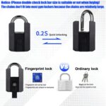(FPAL-2K) Navkar Systems Smart Heavy Duty Fingerprint Padlock with APP - Waterproof Biometric Smart Lock with Key for Warehouse, Fence, Outdoor Gate - Image 6