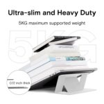 MOFT Laptop Stand for Desk, Adhesive Laptop Stand with 2 Adjustable Viewing Angles, Foldable and Portable Computer Stand Compatible with MacBook Air, MacBook Pro 11.6"-16", Misty Cove - Image 3