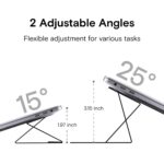 MOFT Laptop Stand for Desk, Adhesive Laptop Stand with 2 Adjustable Viewing Angles, Foldable and Portable Computer Stand Compatible with MacBook Air, MacBook Pro 11.6"-16", Misty Cove - Image 4