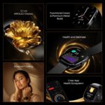Boat Ultima Regal w/ 2.01”(5.10 cm) Crystal-Clear AMOLED Display, 1000 NITS Brightness,Premium Metal Body, Functional Crown, 100+ Sports Modes, Fitness Smart Watch for Men & Women (Active Black) - Image 3