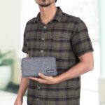 ALIFIYA Polyester Gadget Charger Pouch/Travel Organizer Pouch for Cables/Hard Disk/Charger (Grey - Pack of 2) - Image 3