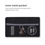 ALIFIYA Polyester Gadget Charger Pouch/Travel Organizer Pouch for Cables/Hard Disk/Charger (Grey - Pack of 2) - Image 4