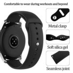 ACM Watch Strap Silicone Belt 22mm compatible with Noise Colorfit Quad Call Smartwatch Sports Band Black - Image 6