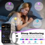 Smart Bracelet for Women Men, Health Activity Fitness Trackers, All-Day Continuous Heart Rate/HRV/Stress Monitor, 24H Sleep Tracker, Multiple Sports Modes Smart Band with Free APP 2 Bands - Image 4