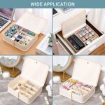 House of Quirk Plastic Cable Organizer Box with Lid and 8 Compartment, Cord Management Storage Case, Electronics Accessories Organizer for Home Office Desk, Drawer, Phone Charger (Cream) - Image 4