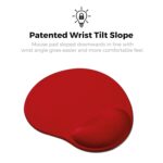 TRANDS TR-1323 Ergonomic Gel Mouse Pad with Wrist Support, Non-Slip Surface for Office & Gaming, Comfortable Pain Relief Wrist Rest, Compatible with Optical & Laser Mouse, Laptop & Desktop Use - Image 3