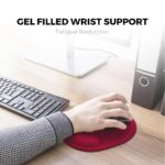 TRANDS TR-1323 Ergonomic Gel Mouse Pad with Wrist Support, Non-Slip Surface for Office & Gaming, Comfortable Pain Relief Wrist Rest, Compatible with Optical & Laser Mouse, Laptop & Desktop Use - Image 5