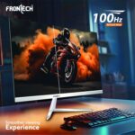 FRONTECH 24 Inch (60.45 Cm) LED Monitor, IPS Panel, 250 Nits, 100Hz, FHD 1920x1080, HDMI, VGA, Slim Bezel Design & Wall Mountable, (MON-0072,White) - Image 3