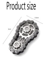 Stress Relief Toys Adults (6*3.5cm), Black Bicycle Chain Design, Portable Office & Home Use, Fidget Toys Adults, Bike Chain Fidget Toy, Stress Relief Desk Accessory - Image 3