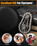 Stress Relief Toys Adults (6*3.5cm), Black Bicycle Chain Design, Portable Office & Home Use, Fidget Toys Adults, Bike Chain Fidget Toy, Stress Relief Desk Accessory - Image 4