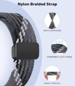 Zitel Band Compatible With Samsung Galaxy Watch 7 44mm 40mm, Watch 6 Classic 43/47mm, Watch5 Pro 45mm, Watch4 Classic 42/46mm, Watch4 5 6 40/44mm, One Click No Gap Stretchy Nylon Strap - Image 4