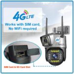 IFITech 4MP+4MP Dual-Lens Outdoor CCTV Camera | Smart Home Security Camera with Ethernet & 4G/5G SIM Card Connectivity | 360° Coverage | Two-Way Audio | Color Night Vision | Easy Setup | Made in India - Image 3