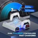 New World For PS5 Pro, PS5 Slim,PS5 fat Cooling Station Stand with Controller Charging Station for PS5 Digital & Disc Edition Console, For All PS5 & PS5 Slim Accessories with 3 Level Cooler Fan - Image 4