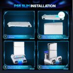 New World For PS5 Pro, PS5 Slim,PS5 fat Cooling Station Stand with Controller Charging Station for PS5 Digital & Disc Edition Console, For All PS5 & PS5 Slim Accessories with 3 Level Cooler Fan - Image 5