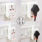 Spartan 3 Pin All Multiplug Charger/Travel Adapter, 10A Power Sockets / 2Pin & 3Pin Socket Adapter with Dual USB Charging Port (White, Pack of 1) - Image 6