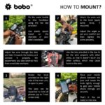 BOBO BM12 Jaw-Grip Waterproof Bike/Motorcycle/Scooter Mobile Phone Holder Mount with Fast 15W Wireless & USB-C Input/Output Charger, Ideal for Maps and GPS Navigation (Black) - Image 4