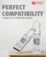 CROSS 2.0 USB Pen Drive with Metal Body - Silver | External Storage Device | Compatible with Laptop, Desktop, Projector, Car, Audio (32 GB, 2.0 USB PENDRIVE) - Image 4