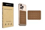 amazon basics Suction Phone Case Anti-Slip Silicone Multipurpose Hands-Free Sticky Pads for Phone Case Mount for Selfies Videos Mirror Shower Car Dashboard - Brown (1 Piece) - Image 3