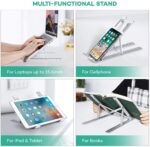 Aluminum Tabletop Laptop Stand Ergonomic Foldable Portable Laptop Stand Holder Compatible for MacBook, HP, Dell, Lenovo & All Other Notebook (Sliver) - Image 5