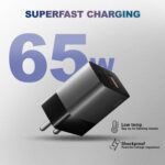 AILKIN 65W GAN Charger PD Type C & USB Fast Adapter with Multi Port Charging GaN Technology for iPhone 16/16 Plus/16 Pro/16 Pro Max,iPhone 15/14/13/12 Series, Samsung and Other Devices (Black) - Image 5