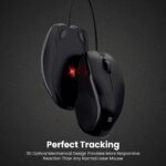 Portronics Toad 101 Wired Optical Mouse with 1200 DPI, Plug & Play, Hi-Optical Tracking, 1.25M Cable Length, 30Lakhs Click Life(Black) - Image 4