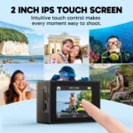 AKASO EK7000 Pro 4K Action Camera with Touch Screen EIS 131ft Waterproof Camera Remote Control Underwater Camera with Waterproof Floating Hand Grip Bundle - Image 8