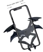Questsole Car Mobile Holder, Universal Air Vent Phone Mount for All Smartphones, 360° Rotation, Strong Grip, Futuristic Bat-Wing Design – Jet Black - Image 3