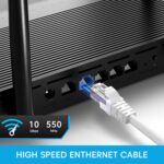 Sounce Professional Cat6 UTP 5 Meter Network Patch Cable High Speed 550 MHz Internet Cord Snagless RJ45 Connector For Office Home Server Room Installation Smart Home Console - White - Image 5