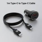 Zebronics 52 Watts Car Charger, Dual Output - USB (22W),Type C (30W), Included 1m Type-C 60W Cable, Rapid Charge, PPS Tech, Compact Design, for Smartphones, iPhones, Tablets, Earbuds (CC52) - Image 5