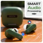 BERTH X20 Audio Earbuds with 40ms Low Latency, Bluetooth 5.5, 40H Playtime, Wireless Earbuds with Deep Bass, 13 mm Driver, Siri & OK Google Voice Assistant Support, Ergonomic Fit – Basil Green - Image 4