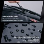 ULANZI Synthetic Traker Tech Pouch Mini,Bp06 Storage Bag 2L,Electronics Organizer,Splash-Resistant Travel Accessory Handle Bag,Gadgets Organizer Pouch,Usb Cable Organizer,Travel Friendly (Black) - Image 5