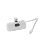 One Life VoltGo Power Bank, 5000mAh, 22.5W Fast Charging, Built-in Cables, LED Display, Black (White) - Image 4