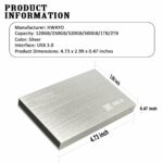 2.5'' HDD 500GB Ultra Slim Portable External Hard Drive USB3.0 Storage for Xbox One Console, PC, Laptop, MacBook (Silver) - Image 3