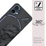 Back Case for Nothing Phone 1 | 3D Face Case | Shockproof Cover | Black - Image 3