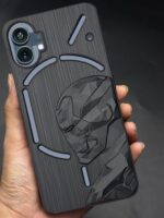 Back Case for Nothing Phone 1 | 3D Face Case | Shockproof Cover | Black - Image 4