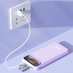 Unix UX-1513 10000mAh Slim Power Bank with Fast Charging | Dual USB Output, Type-C Input/Output, Digital Display | Multi-Layer Protection – Portable Battery Backup for iPhone, Android - (Purple) - Image 7