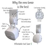 The Eero Genie for eero 6+, eero 6, and Mesh Wi-Fi: Wall Mount Outlet Holder Stand | Lowest Profile | Open Access | Multiple Install Options | Horizontal Outlets | Design Winner! (3-Pack) - Image 3
