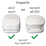 The Eero Genie for eero 6+, eero 6, and Mesh Wi-Fi: Wall Mount Outlet Holder Stand | Lowest Profile | Open Access | Multiple Install Options | Horizontal Outlets | Design Winner! (3-Pack) - Image 4