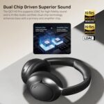 QCY H3 Pro Hi-Res LDAC ANC Headphones with Dual-Chip 40mm Titanium Drivers, 3-Mic ENC, 3D Spatial Audio, 60ms Low Latency, 55H Playtime, 10Min=2H Fast Charge, IPX4, Dual Pairing, Smart App - Image 4