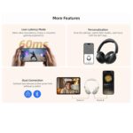 QCY H3 Pro Hi-Res LDAC ANC Headphones with Dual-Chip 40mm Titanium Drivers, 3-Mic ENC, 3D Spatial Audio, 60ms Low Latency, 55H Playtime, 10Min=2H Fast Charge, IPX4, Dual Pairing, Smart App - Image 6