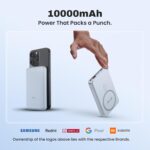 EVM EnMag Ace P0301 10000mAh Power Bank – 15W Wireless Charging, 22.5W Fast Charging, Magnetic Compatible-(EVM P0301-White)-2 Year Warranty - Image 5