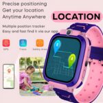 GameSir Q18 Kids Smart Watch 1.44" TFT Display 3G / 4G SIM Support, Learning & Gaming Apps, Gift Watch, Waterproof, LBS Tracking/GPS, 2 Way Calling Smart Watch for Boys & Girls (Pink) - Image 4