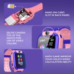 GameSir Q18 Kids Smart Watch 1.44" TFT Display 3G / 4G SIM Support, Learning & Gaming Apps, Gift Watch, Waterproof, LBS Tracking/GPS, 2 Way Calling Smart Watch for Boys & Girls (Pink) - Image 8