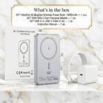 GE® Premium UltraSlim Qi MagSafe‑Compatible 20W Wireless Fast Charger Power Bank - 5000mAh | USB‑C Charging Kit Included | Magnetic Portable Charger for iPhone 12–17 Series | OEM | New 2026 - Image 3
