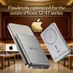 GE® Premium UltraSlim Qi MagSafe‑Compatible 20W Wireless Fast Charger Power Bank - 5000mAh | USB‑C Charging Kit Included | Magnetic Portable Charger for iPhone 12–17 Series | OEM | New 2026 - Image 4