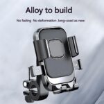 Waterproof Bike Mobile Holder for Handlebar 360° Rotation Phone Mount Universal Mobile Stand for All Smartphones Shockproof & Anti Slip Grip Bicycle Accessories (Black) - Image 4
