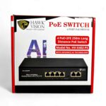 Hawk vision 4 Port POE , HV-X402-PS PoE Network Switch, 4-Port 10/100Mbps with 2 Uplink Ports, IEEE 802.3af/at, 78W Budget, 250m Range, Plug and Play - Image 4