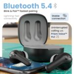 GOBOULT Made in India K10 Ear Buds Wireless with 50H Playtime, 4 Mics Clear Calling, 45ms Low Latency Gaming, IPX5, 10mm Bass Drivers Earbuds Bluetooth Wireless Earphones(Pure Black) - Image 5