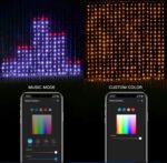 NYRWANA Valentine & Christmas Decorations | 6 x 6 ft Smart LED Curtain Lights with Bluetooth App Control, DIY Pattern & Music Sync, Romantic Fairy Lights for Bedroom, Wedding & Party - Image 4