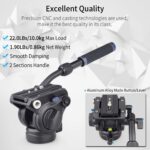 Innorel Video Camera Tripod Fluid Head- F60,Professional Drag Pan Panoramic Fluid Head With 1 4" And 3 8" Screws Sliding Plate For Dslr Cameras,Camcorders, Telescope，Monopod,Max Load 22Lbs - Image 3